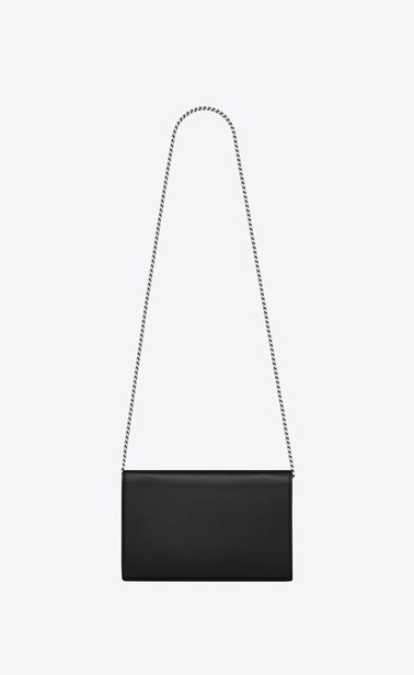 SAINT LAURENT Mini bags Monogramme Woman Monogram chain wallet in leather and heart studs b_V4